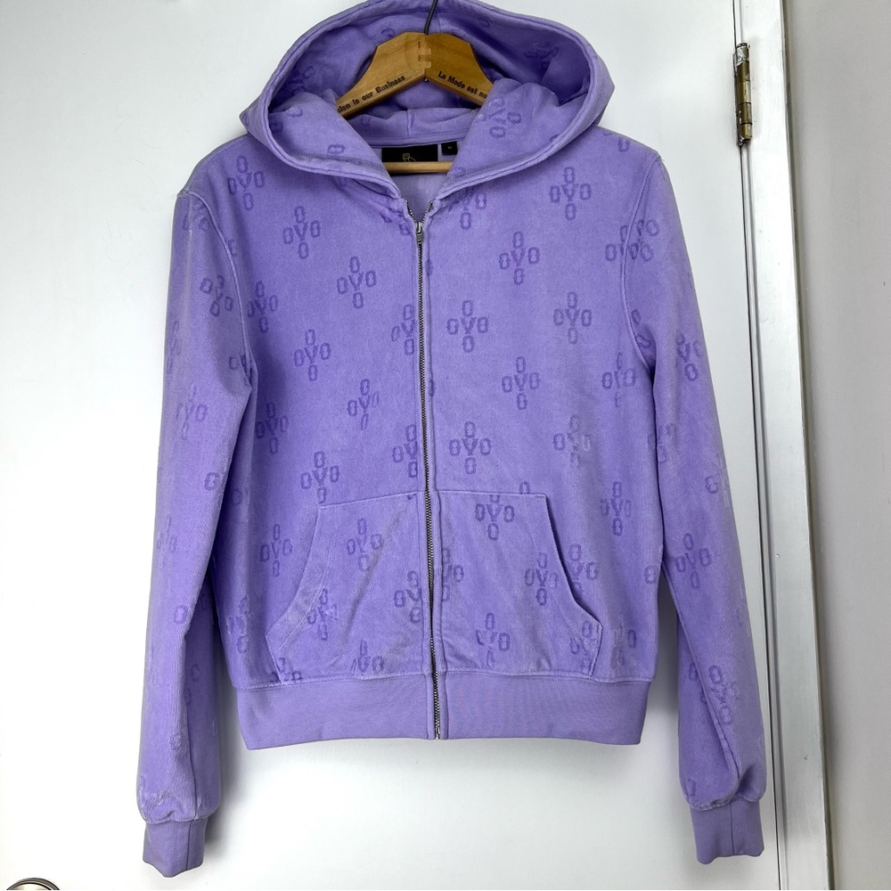 OVO Lavender Purple Zip-Up Hoodie